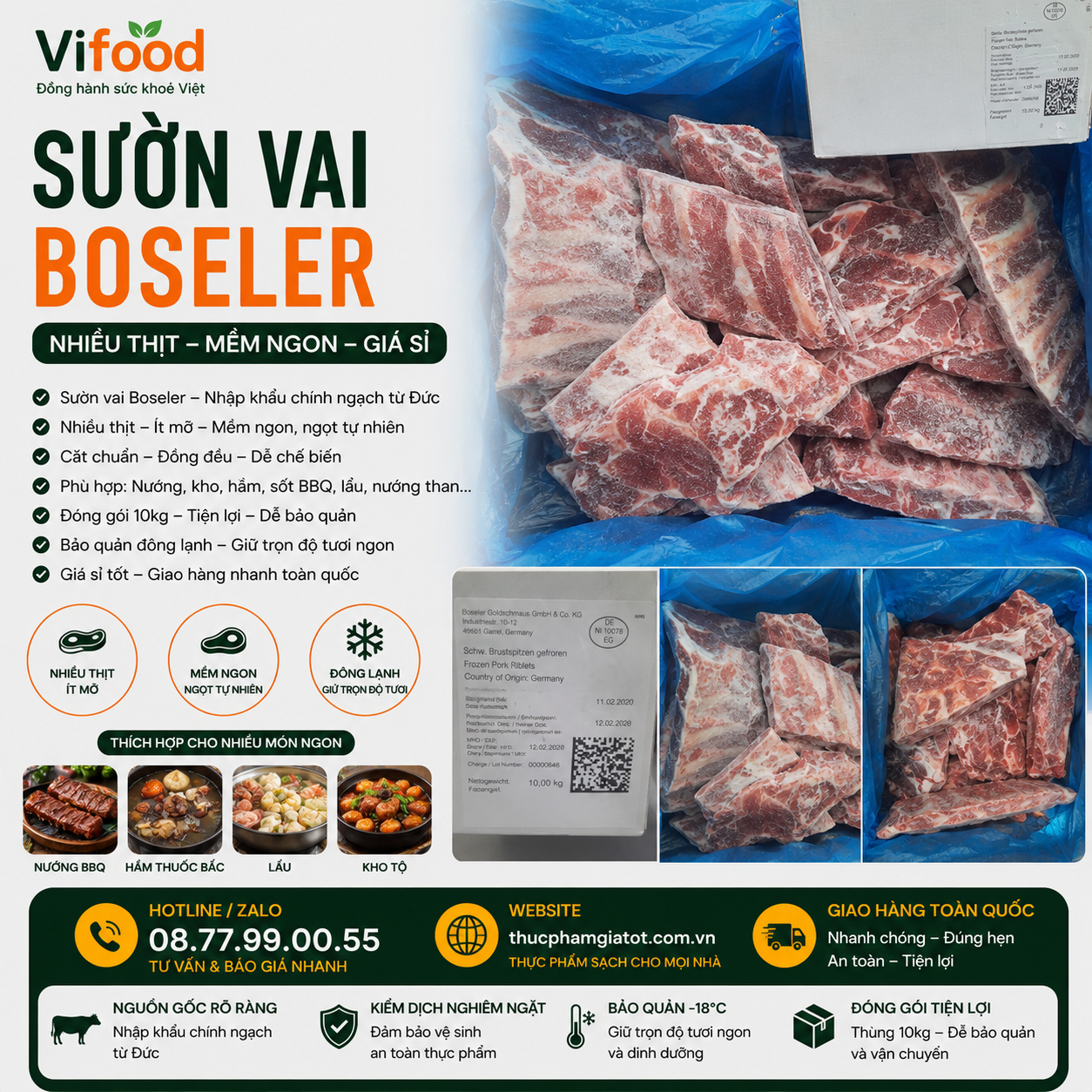 Sườn Vai Boseler Giá Sỉ